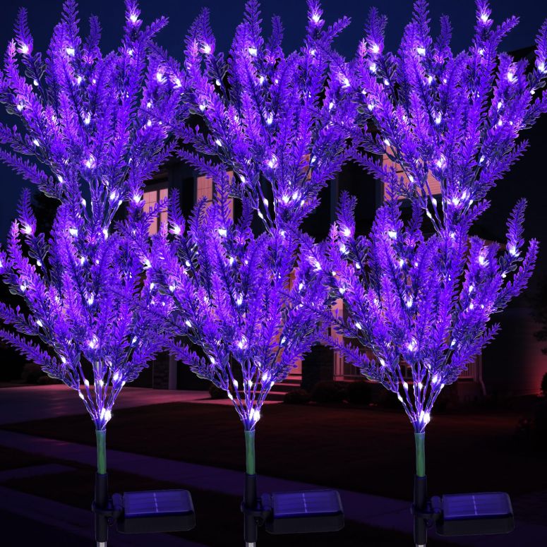 庭園点火装置LEDソーラー点火装置 ソーラー力強さ 6 Pack Lavender Solar Garden Lights ? Outdoor Waterproof Solar Flowers with LED, Solar Powered Garden D?cor for Pathway, Yard, Patio, Lawn, Halloween \u0026 Seasonal Decoratio 【並行輸入品】