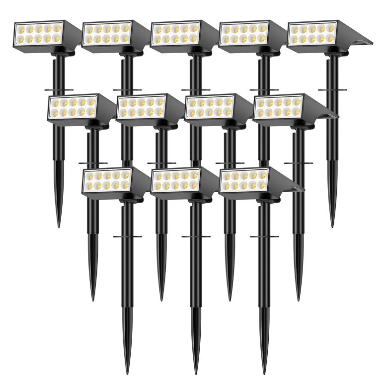 ガーデンライトLEDソーラーライト ソーラーパワー WENATY Solar Lights Outdoor Waterproof IP65, [12 Pack/4 Modes] Spot Solar Light for Outside, Dusk to Dawn LED Solar Powered Yard Garden Landscape Lighting Spotlights for Path Patio Wal 【並行輸入品】｜MJ-MARKET