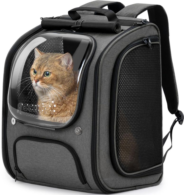インコ 小鳥 バード トラベルキャリアー Pecute Cat Backpack Carrier, Large Space Cat Bubble Backpack, Breathable Cat Carrier, Shaded Dog Backpack Carrier, Ergonomic 3D Design for Travel, Hiking, Suitable for Shopping, and Vet, Gray 【並行輸入品】｜MJ-MARKET