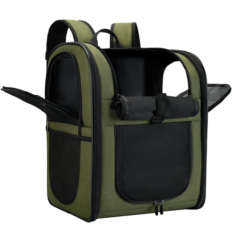 インコ 小鳥 バード トラベルキャリアー Apollo Walker Dog & Cat Carrier Backpack for 4-18lb Pets - Ventilated Safe Design with Padded Back Support, Breathable Mesh Pet Backpack for Hiking, Travel, Outdoor (Green) 【並行輸入品】