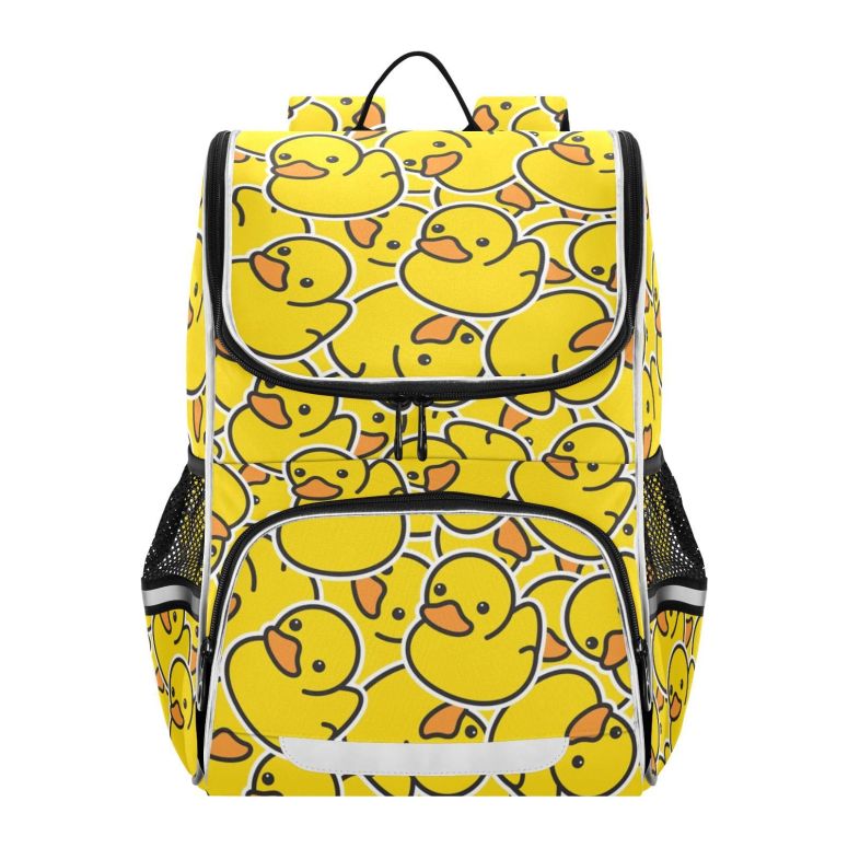 インコ 小鳥 バード トラベルキャリアー Sletend Duck Backpack Large Capacity Printing Student Shoulder Bag for Children Teenagers, Yellow Duck Cute School Bookbag for School, Boy's and Girl's Backpack 【並行輸入品】