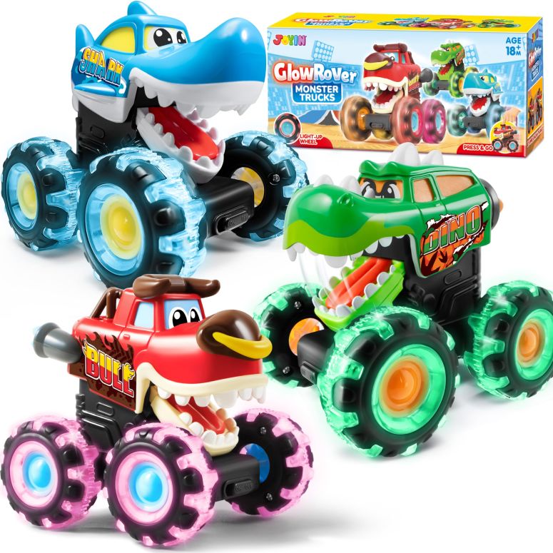 ホットウィール モンスタートラック JOYIN 3 Pack Monster Truck Toy - Motion Activated Light-Up Cars for Toddlers - Monster Treads Lightning Wheels - Baby Toy Trucks - Press & Go Cars for Kids Boys Birthday Gifts for Christmas 【並行輸入品】 11,470円