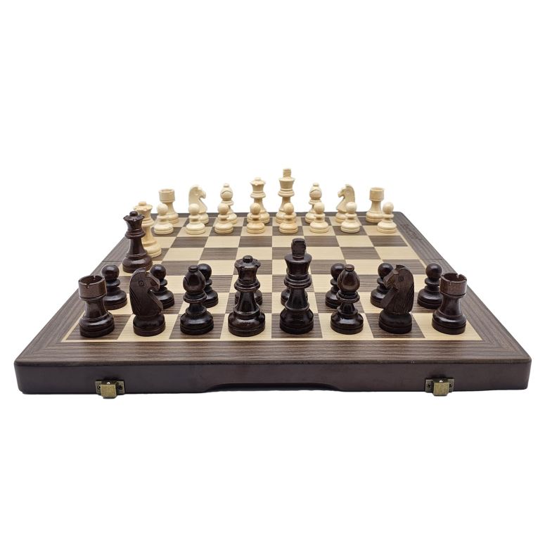 チェスセット 15-Inch Magnetic Wooden Chess Set with Portable Folding Board Extra Queens, and Storage Slots for Adults and Kids, Classic Game Set for Travel & Home,Best Gift for Chess Enthusiasts 【並行輸入品】