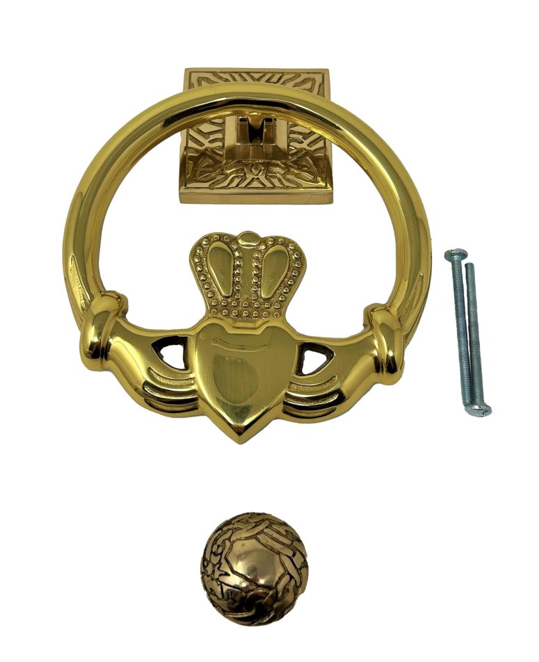 部屋の入り口ラッパー Exclusively Irish Claddagh Circular Door Knocker for Front Door - Antique Cooper|Polished Brass |Satin Nickel Knocker Ireland Home D?cor 5.5\u0027\u0027x 5.5\u0027\u0027 【並行輸入品】