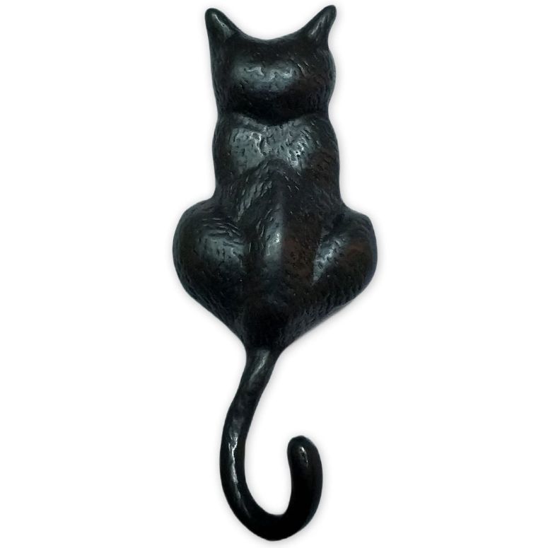 ドアノッカー Anatolica Cat Door Knocker Solid Brass 6.11 inches (Black Oxide) 【並行輸入品】｜MJ-MARKET