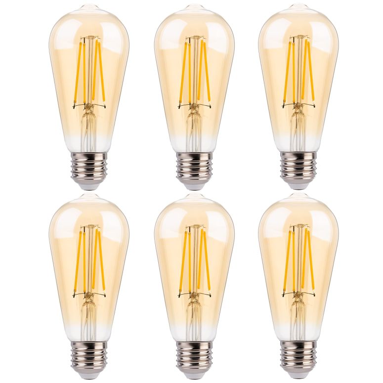 サファヴィヤ safavieh テーブルランプ サファビヤ サファヴィア FLSNT ST19 LED Edison Bulbs 40W Equivalent, 4W Amber Glass Vintage Light Bulbs, 2200K Warm White Dimmable, High CRI 90+, 400LM E26 Base, Decorative LED Filament Bulbs for 【並行輸入品】