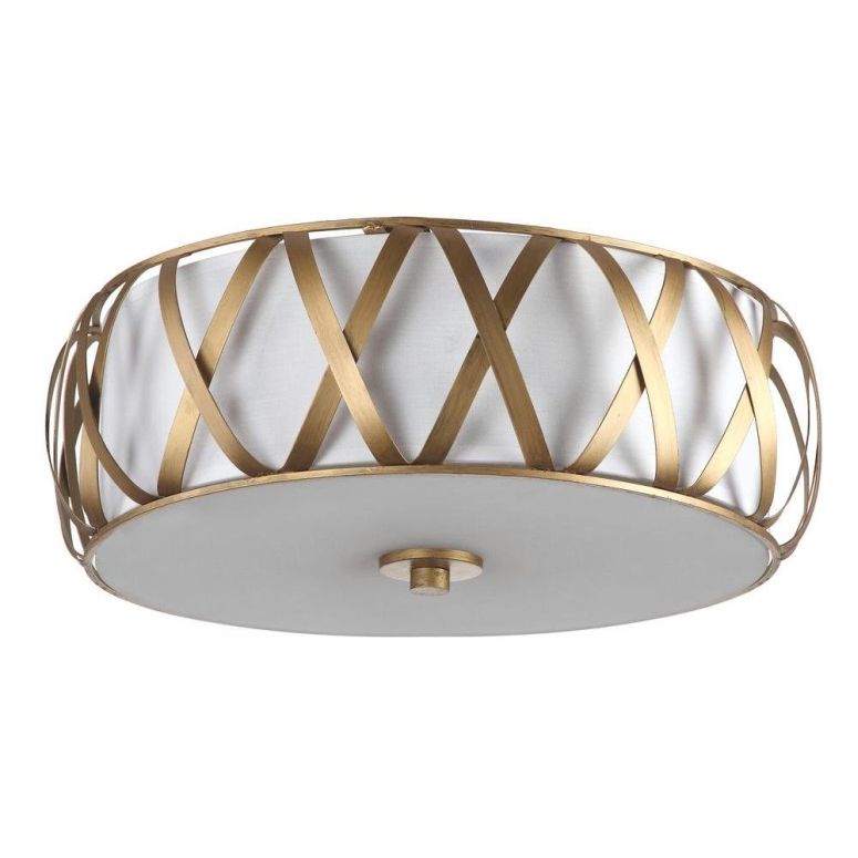 サファヴィヤ safavieh テーブルランプ サファビヤ サファヴィア SAFAVIEH Lighting Collection Charing Modern Farmhouse Antique Gold 15-inch Diameter Flush Mount Ceiling Light Fixture (LED Bulbs Included) 【並行輸入品】