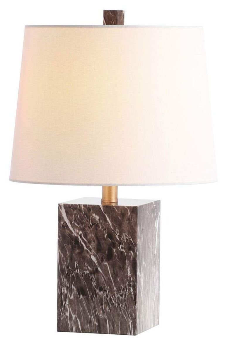 サファヴィヤ safavieh テーブルランプ サファビヤ サファヴィア SAFAVIEH Lighting Collection Brett Brown Faux Marble 20-inch Bedroom Living Room Home Office Desk Nightstand Table Lamp (LED Bulb Included) 【並行輸入品】