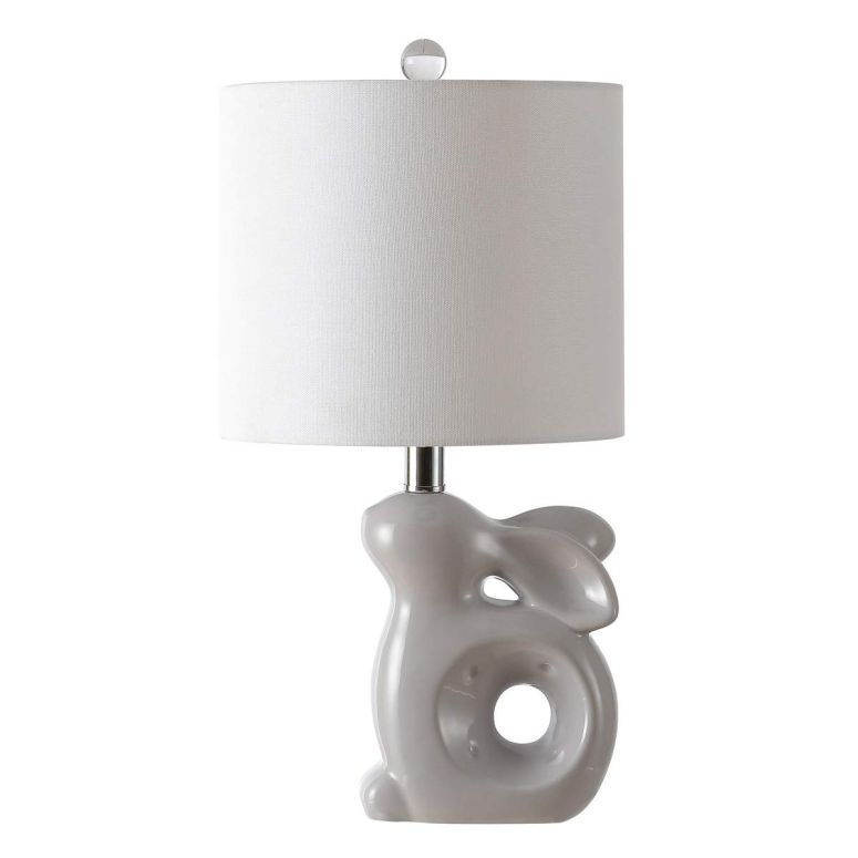 サファヴィヤ safavieh テーブルランプ サファビヤ サファヴィア Safavieh Kids Lighting Collection Ruby Rabbit Grey Ceramic 19-inch Bedroom Living Room Home Office Desk Nightstand Table Lamp (LED Bulb Included) 【並行輸入品】