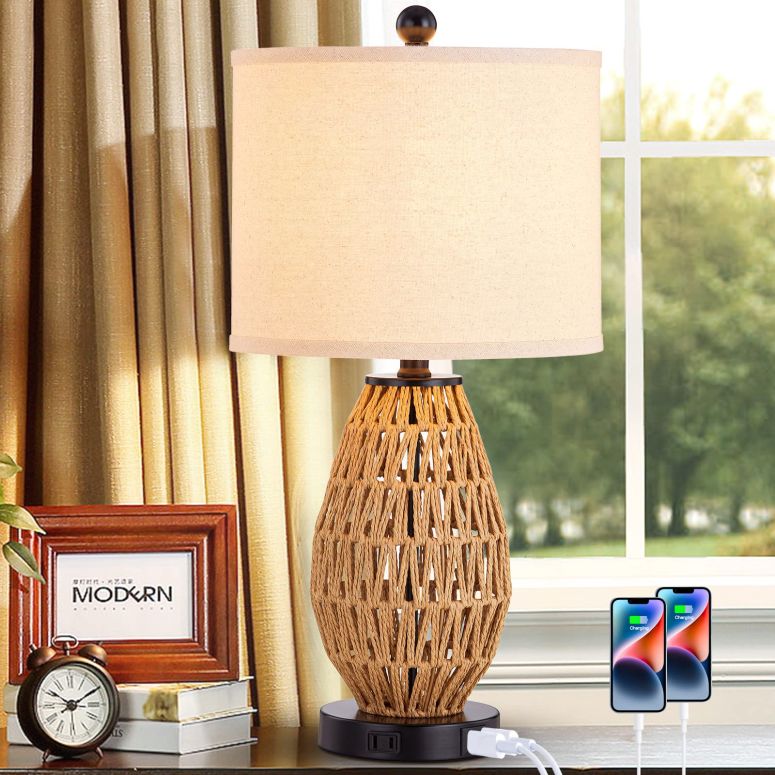 サファヴィヤ safavieh テーブルランプ サファビヤ サファヴィア CINSARY Touch Control Rattan Table Lamps, 3 Way Dimmable Bedside Lamps for Bedroom with 2 USB Ports and AC Outlet, Wicker Nightstand Lamps for Living Room Home Office (LE 【並行輸入品】 23,400円