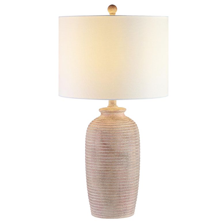 サファヴィヤ safavieh テーブルランプ サファビヤ サファヴィア SAFAVIEH Lighting Collection Kensen Farmhouse Sandy Pearl 27-inch Bedroom Living Room Home Office Desk Nightstand Table Lamp (LED Bulb Included) 【並行輸入品】