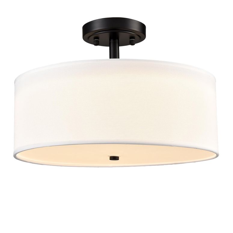 サファヴィヤ safavieh テーブルランプ サファビヤ サファヴィア TEENYO Dimmable Black Semi Flush Mount Ceiling Light 30W 3000K/4500K/5500K Drum Shade Ceiling Light Fixtures 15-Inch Black LED Flush Mount Ceiling Light for Bedroom Hallw 【並行輸入品】
