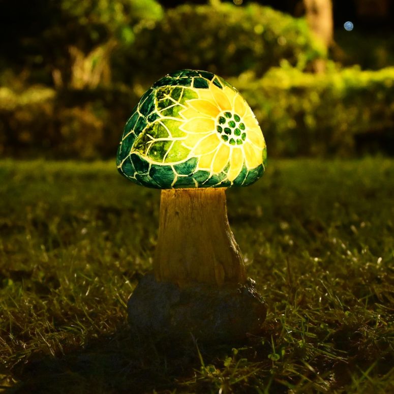 ガーデンライトLEDソーラーライト ソーラーパワー Juliahestia Mushroom Solar Lights Outdoor: Fairy Garden Decor Statue Mosaic Art Yard Figurines Led Lawn Ornaments Outside Decorations Birthday Gifts for Mother Mom Grandma Women 【並行輸入品】｜MJ-MARKET
