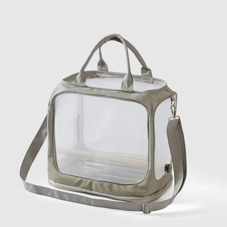 インコ 小鳥 バード トラベルキャリアー Parrot go Out Portable Bird Bag Oxford Cloth Clear pet cage Foldable pet Go Out Bird Bag (Grey) 【並行輸入品】