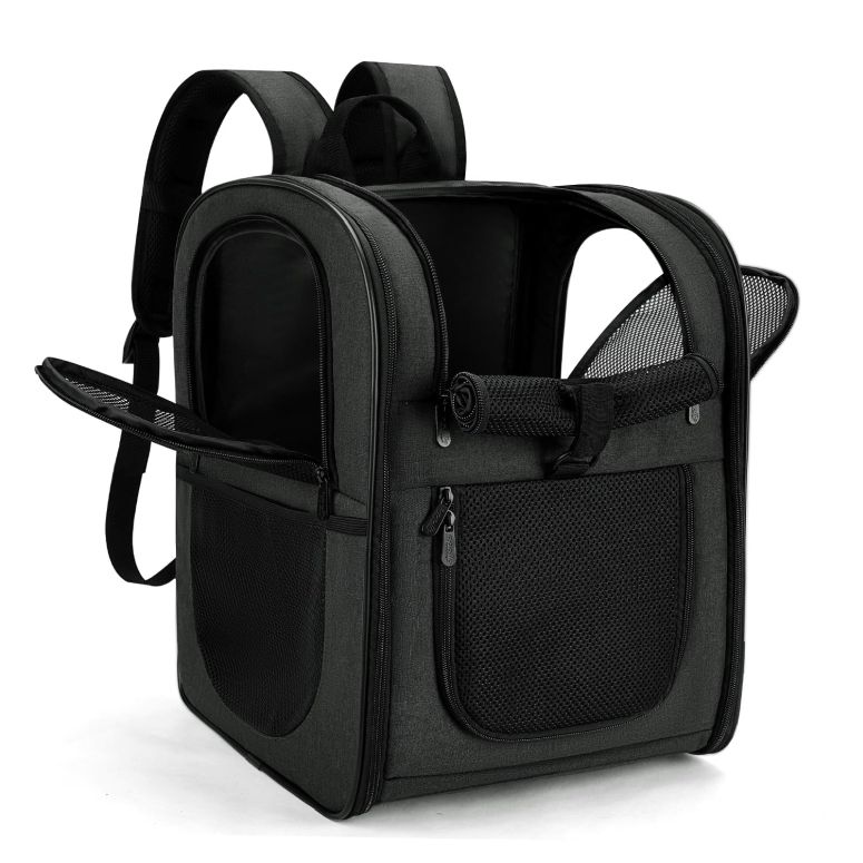 インコ 小鳥 バード トラベルキャリアー Apollo Walker Dog & Cat Carrier Backpack for 4-18lb Pets - Ventilated Safe Design with Padded Back Support, Breathable Mesh Pet Backpack for Hiking, Travel, Outdoor (Black) 【並行輸入品】｜MJ-MARKET