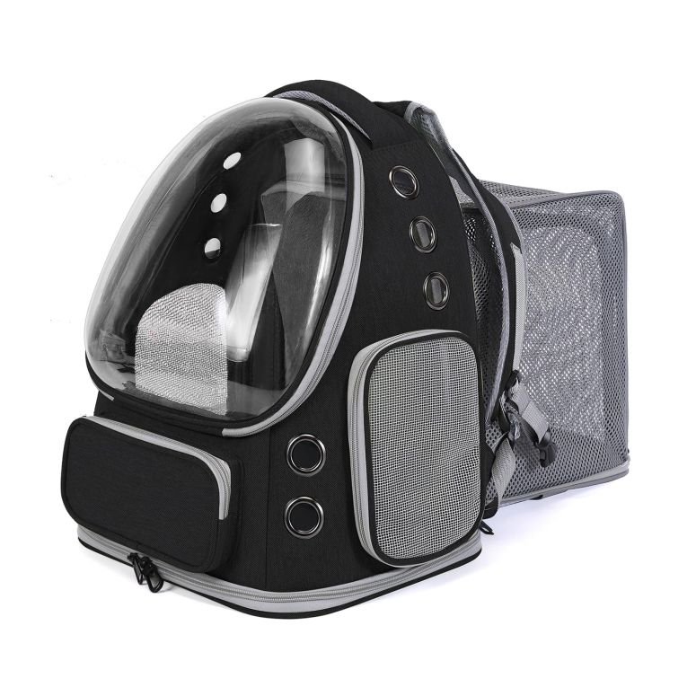 インコ 小鳥 バード トラベルキャリアー GixDix Cat Backpack Carrier for Large Cats, Expandable Cat Bubble Backpack, Dog Carriers for Small Medium Dogs, Airline Approved Pet Carrier for Travel Hiking Outdoor(Black) 【並行輸入品】