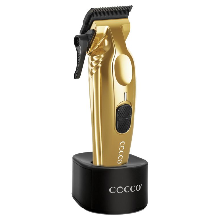ペットバリカン Cocco Veloce Pro Clipper, Digital Gap Ambassador Graphene Taper Blade Professional Hair Clippers, High-Torque BLDC Motor, All-Metal, Cordless, Charging Base Included, Gold 【並行輸入品】｜MJ-MARKET