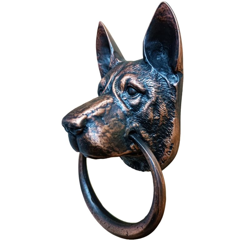 部屋の入り口ラッパー Anatolica German Shepherd Dog Door Knocker, 6.5 inches,Solid Brass, UnlacqueredFinish (Antique Copper) 【並行輸入品】