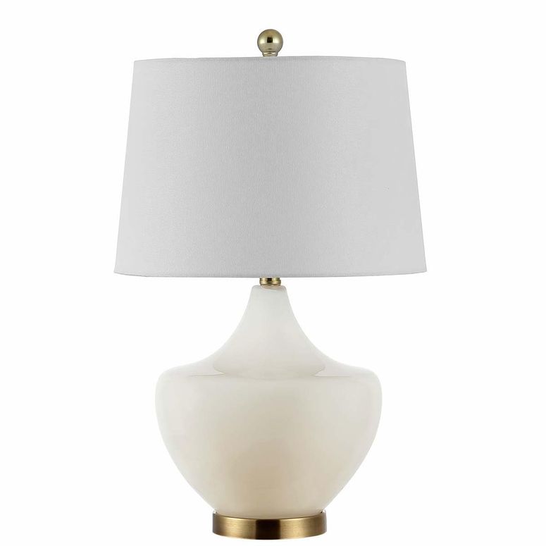 サファヴィヤ safavieh テーブルランプ サファビヤ サファヴィア SAFAVIEH Lighting Collection Demra White 25-inch Bedroom Living Room Home Office Desk Nightstand Table Lamp (LED Bulb Included) 【並行輸入品】