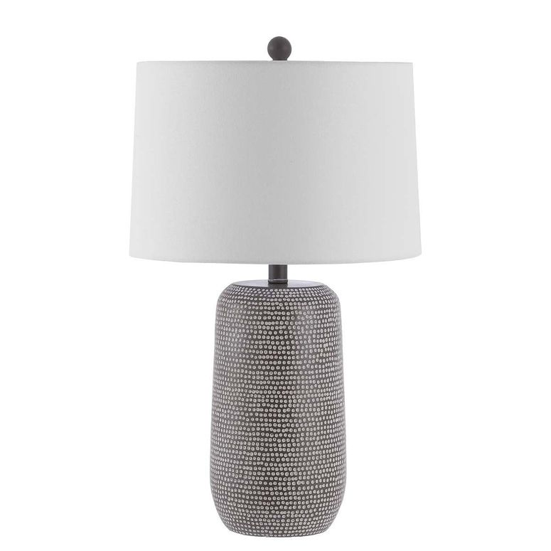 サファヴィヤ safavieh テーブルランプ サファビヤ サファヴィア SAFAVIEH Lighting Collection Celvin Modern Grey 26-inch Bedroom Living Room Home Office Desk Nightstand Table Lamp (LED Bulb Included) 【並行輸入品】 30,290円