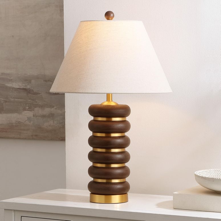 サファヴィヤ safavieh テーブルランプ サファビヤ サファヴィア SAFAVIEH Lighting Collection Arani Dark Brown/Brass 25-inch Table Lamp (LED Bulb Included) 【並行輸入品】