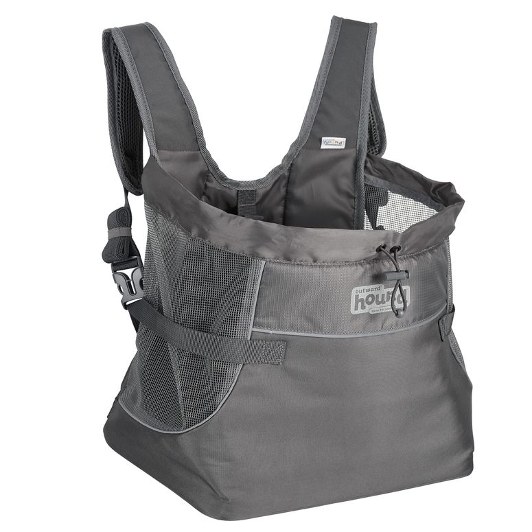 インコ 小鳥 バード トラベルキャリアー Outward Hound PupPak Dog Front Carrier, Medium, Grey ? Hands-Free Hiking & Camping Pet Backpack for Small Pets up to 20 lbs, Padded Straps, Breathable Mesh, Water-Resistant, Safety Clip 【並行輸入品】