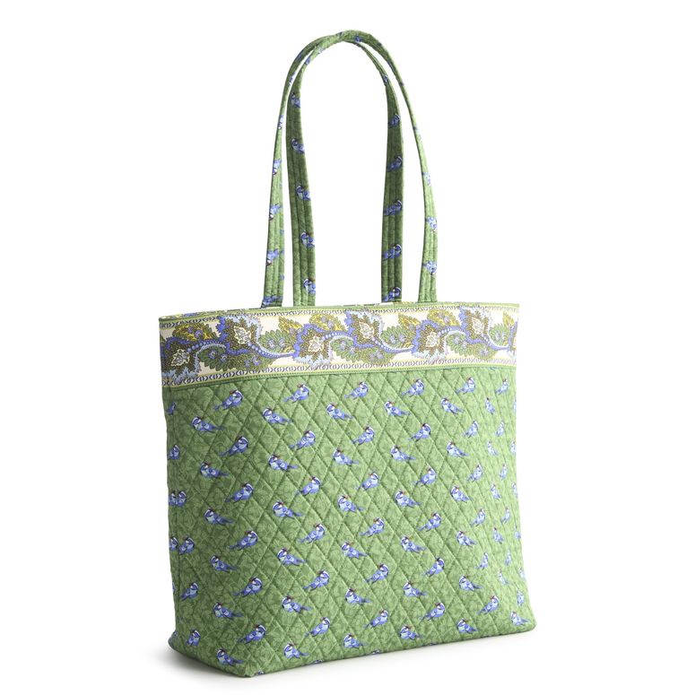 インコ 小鳥 バード トラベルキャリアー Premium Cotton Original Zip Tote Bag, Green Birds, One Size 【並行輸入品】