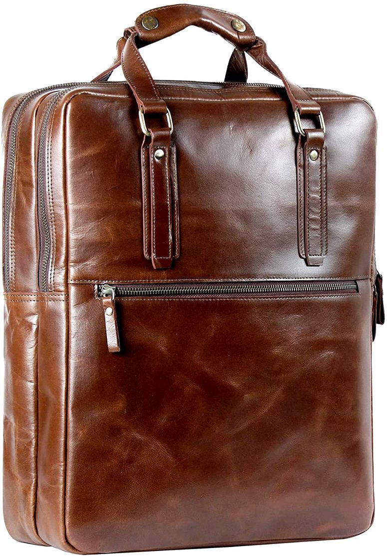 インコ 小鳥 バード トラベルキャリアー HULSH Leather Backpack For men and women 18 Inch - Full Grain Vintage Leather Laptop Backpack - Camping travel Rucksack Knapsack - Casual Bookbag Daypack with rustic look 【並行輸入品】