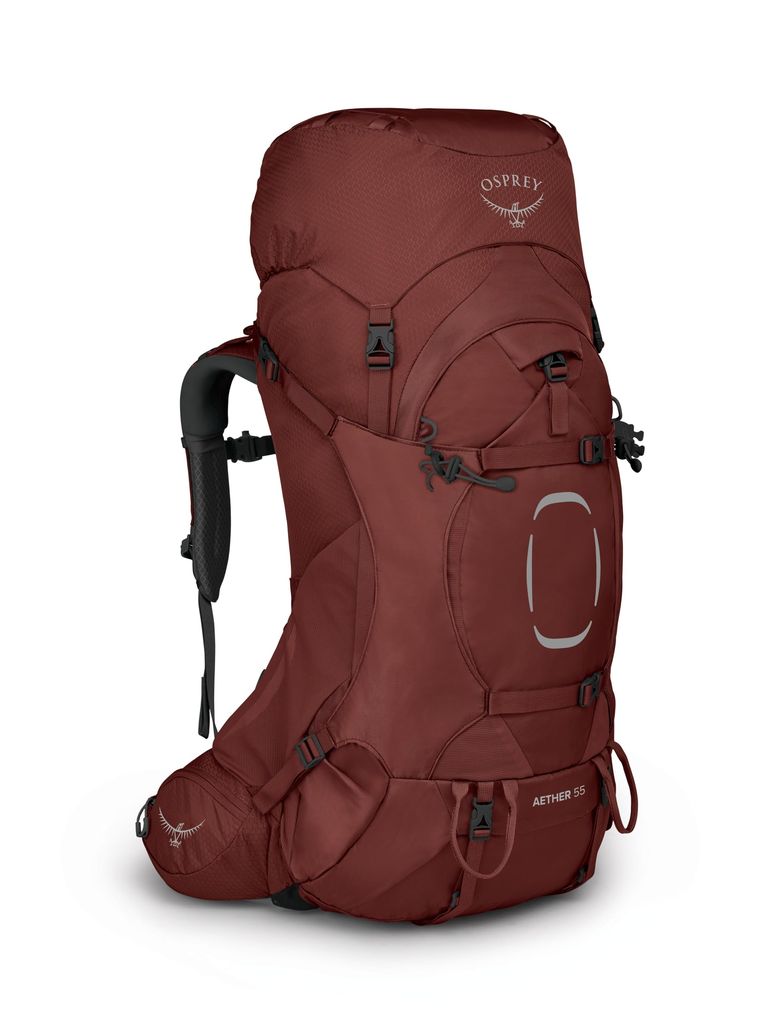 インコ 小鳥 バード トラベルキャリアー Osprey Aether 55L Men's Backpacking Backpack, Deep Acorn Red, L/XL 【並行輸入品】