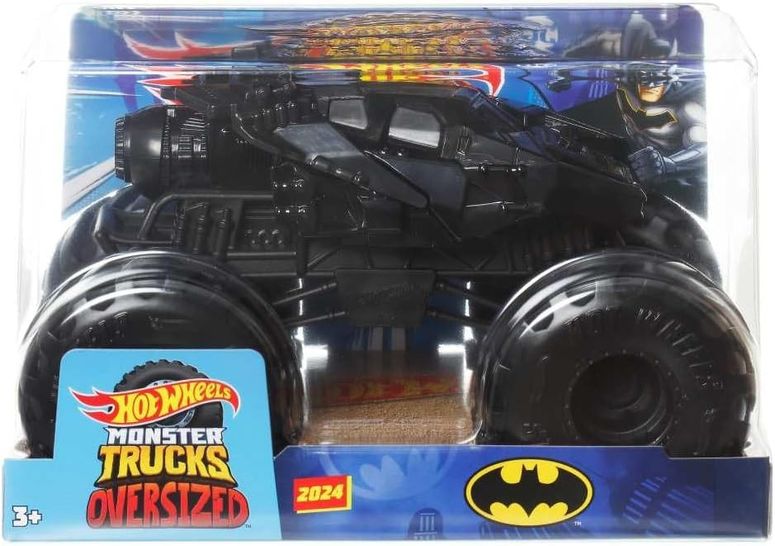 ホットウィール モンスタートラック Hot Wheels Monster Trucks Batman Tumbler 1:24 Scale, Oversized, Crash Attack, Super Smash 【並行輸入品】