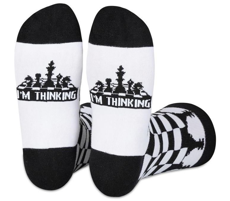 チェスセット InnoBeta Chess Gift Socks for Geburt, Chess Club, Chess Player, Chess Lover, Thanksgiving & Christmas, One Size 【並行輸入品】