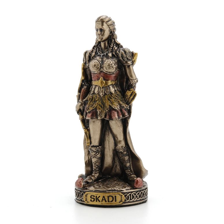 チェス仕かける Veronese Design Norse Gods Miniature Figurine (Skadi, Bronze) 【並行輸入品】 チェス-おもちゃ