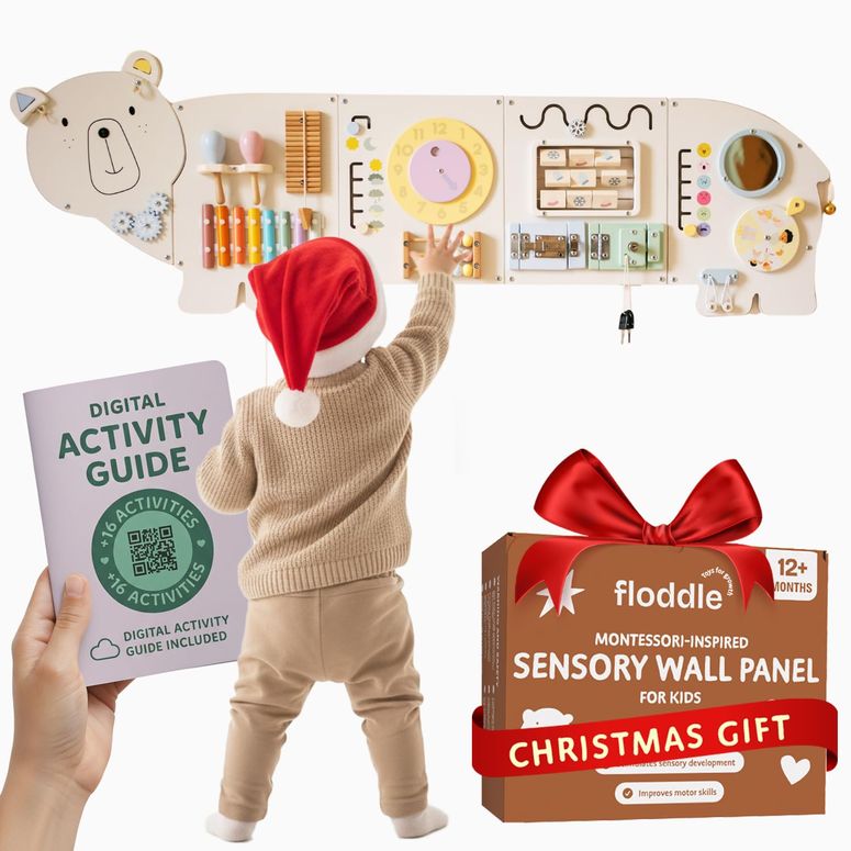プレイパネル 知育 共感 幾何 Sensory Wall Panel for Kids ? Toddler Learning Activity Center - Emotional Development & Fine Motor Skills ? Toddler Learning Activity Center- Busy board Montessori toys 【並行輸入品】