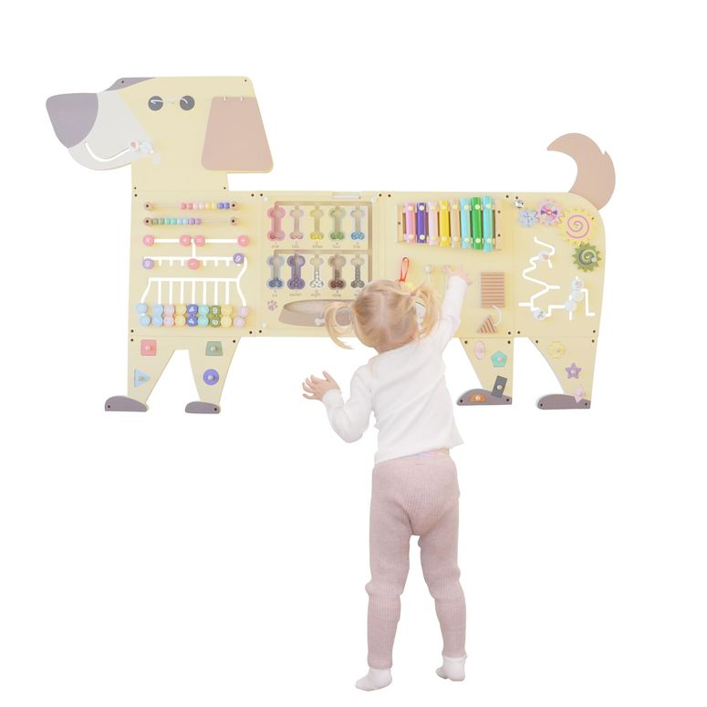 プレイパネル 知育 以心伝心 幾何学 EsterFlare Dog Activity Wall Busy Board Panels, Toddler Learning Activity Center, Montessori Sensory Activity Board, Educational Toys for Children’s Playroom \u0026 Daycare 【並行輸入品】