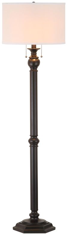 サファヴィヤ safavieh 速見表照明ランプ サファビヤ サファヴィア SAFAVIEH Lighting Collection ? Jessie Rustic Farmhouse Oil-Rubbed Bronze 59-Inch Floor Lamp with Pull Chain, LED Bulbs Included (LIT4345A) 【並行輸入品】 インテリア・寝具・収納-ライト・照明器具
