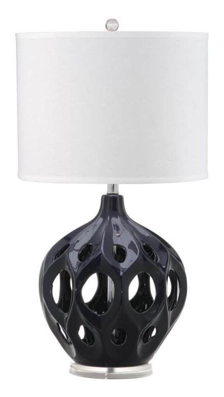 サファヴィヤ safavieh テーブルランプ サファビヤ サファヴィア SAFAVIEH Lighting Collection Regina Modern Farmhouse Navy Ceramic 29-inch Bedroom Living Room Home Office Desk Nightstand Table Lamp (LED Bulb Included) 【並行輸入品】