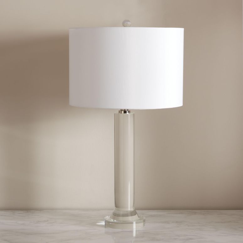サファヴィヤ safavieh テーブルランプ サファビヤ サファヴィア SAFAVIEH Couture Lighting Collection Saravia Nickel/White Crystal 28-inch Table Lamp (LED Bulbs Included) 【並行輸入品】