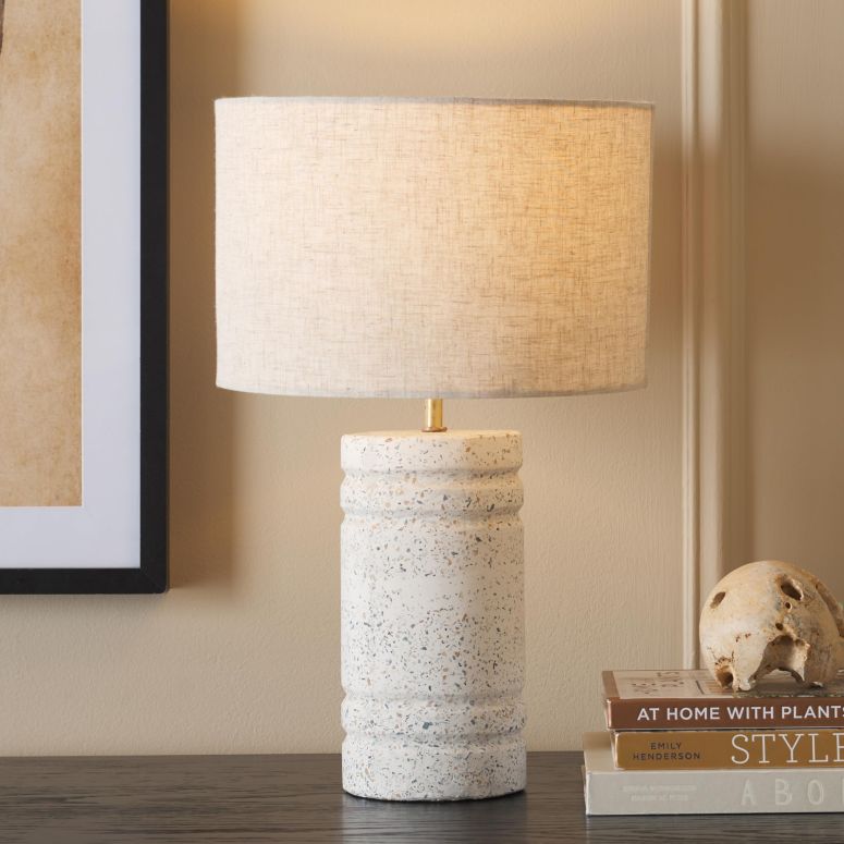 サファヴィヤ safavieh テーブルランプ サファビヤ サファヴィア SAFAVIEH Lighting Collection Azalea White Terrazzo 19-inch Table Lamp (LED Bulb Included) 【並行輸入品】｜MJ-MARKET