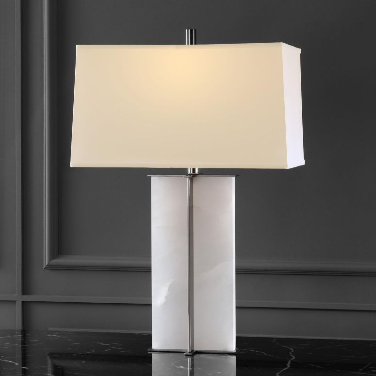 サファヴィヤ safavieh テーブルランプ サファビヤ サファヴィア SAFAVIEH Couture Lighting Collection Natalee Black/White Marble 31-inch Table Lamp (LED Bulbs Included) 【並行輸入品】