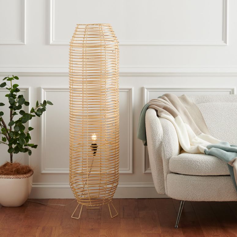 サファヴィヤ safavieh テーブルランプ サファビヤ サファヴィア SAFAVIEH Home Collection Wilde Natural Rattan 50-inch Floor Lamp (LED Bulb Included) 【並行輸入品】