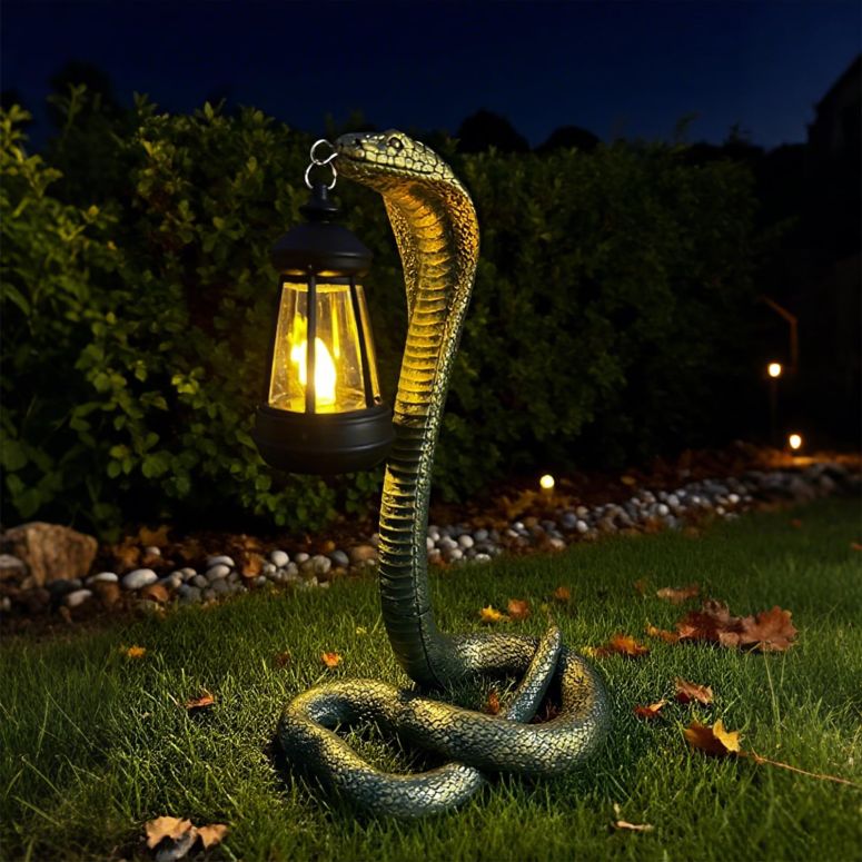 ガーデンライトLEDソーラーライト ソーラーパワー Solar Garden Outdoor Statues Snake with Solar Lights Outdoor Chrismtas Decorations - Lawn Decor Snake Statue for Patio, Balcony, Yard Ornament - Unique Housewarming Gifts（11.22" Bronz 【並行輸入品】｜MJ-MARKET