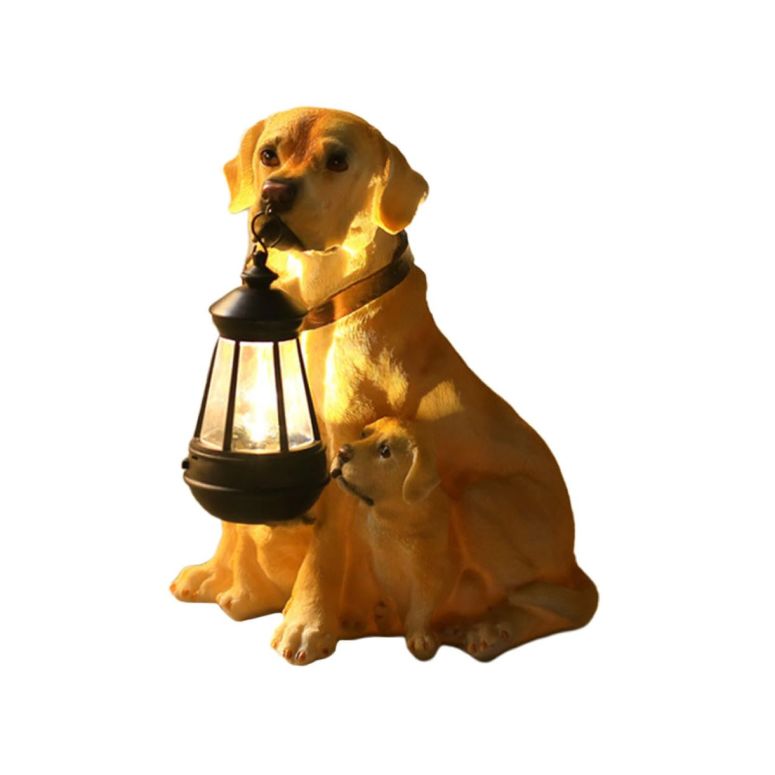 苑地ともし火LEDソーラーともし火 ソーラー力強さ Uonlytech Dog Decorative Lights Outdoor Decorations Solar Lights LED Lantern Animal Sculptures Statues Garden Scene Decor Dog Statue Lamp Puppy 【並行輸入品】
