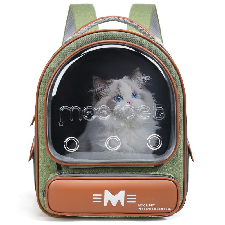 インコ 小鳥 バード トラベルキャリアー Gixdix Cat Bubble Backpack Carrier, Clear Pet Bag for Cats and Small Dogs up to 20 Lbs, Great for Outdoor Hiking Camping (GreenOrange) 【並行輸入品】