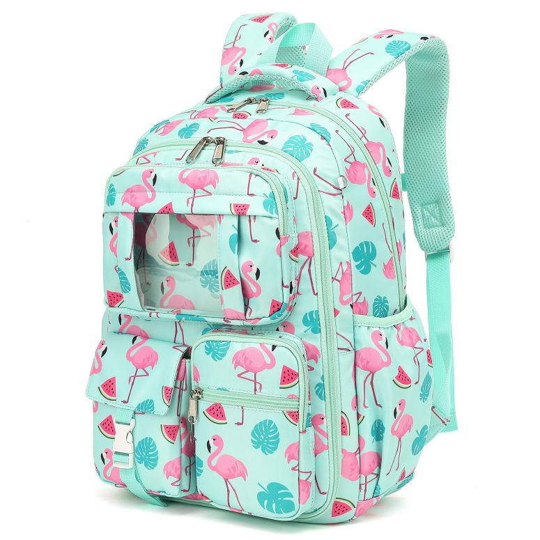 インコ 小鳥 バード トラベルキャリアー Mimfutu Flamingo School Backpack for Girls, Kids Bookbag Elementary Middle High School Bags Women Laptop Back Pack Travel Daypacks 【並行輸入品】