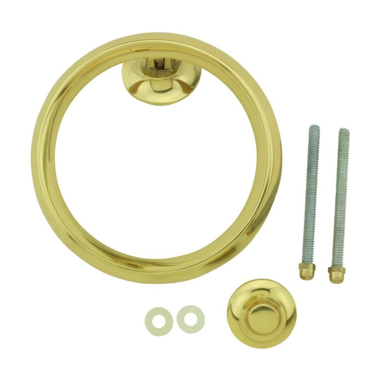 ドアノッカー Renovators Supply Manufacturing Door Knockers for Front Door 5.5 in. Solid Brass Round Door Knocker with Mounting Hardware 【並行輸入品】