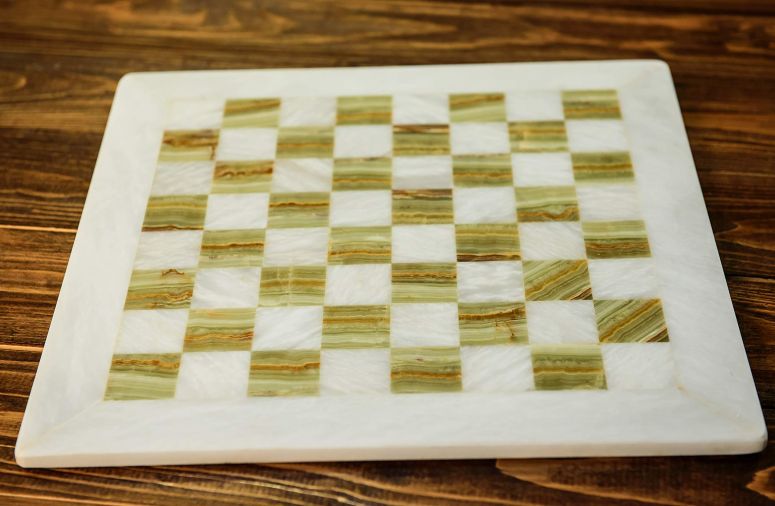 チェスセット RADICALn 15 Inches Handmade Marble White and Green Onyx Chess Board 【並行輸入品】|MJ-MARKET