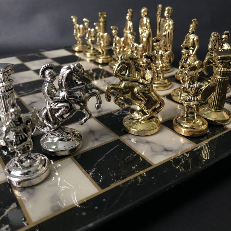 チェスセット Luxury Chess Set Great Roman Empire Chess Pieces Handmade Wooden Chess Board, Decorative Gift Idea for Dad, Husband, Son and Anyone for Birthday 【並行輸入品】｜MJ-MARKET