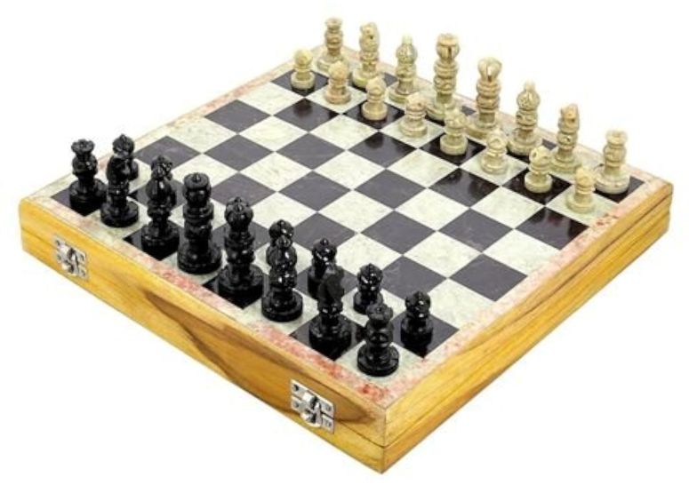 チェスセット Handmade Wood and Marble Chess Set ? Classic Folding Board with Pieces, Travel-Friendly, Fine Craftsmanship ? Gifts for Chess Lovers, Housewarming, Retirement, Board Games (Chess Set 14x14 inch) 【並行輸入品】|MJ-MARKET