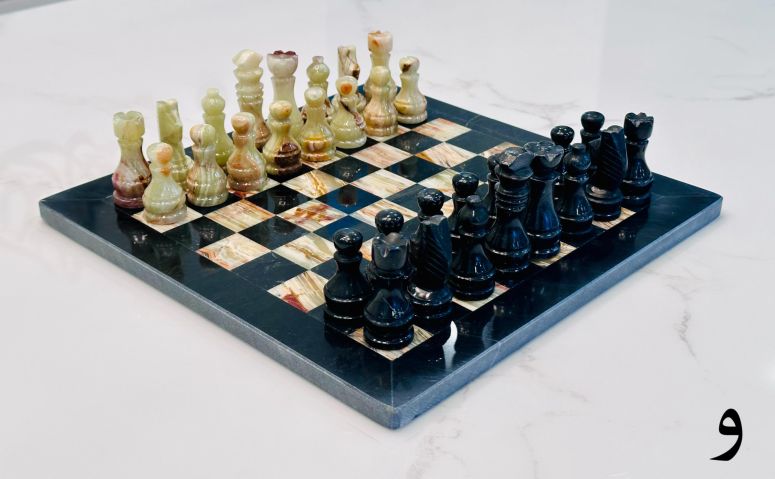 チェスセット Vintage Marble Chess Set 12" (Black (Base) & Green) 【並行輸入品】|MJ-MARKET