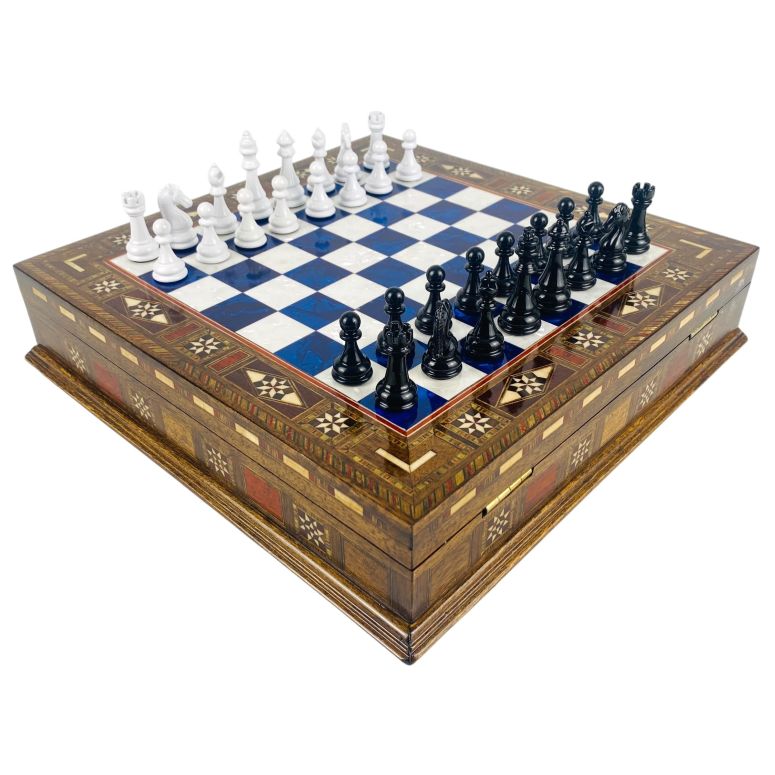 チェスセット Luxury Handmade Chess Set with Storage Compartment- 12\